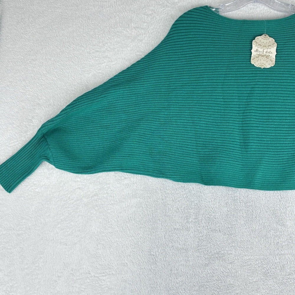 NWT Altar'd State Kelly Green Boat Neck Knit Cropped Sweater Size XS‎ - Picture 3 of 12
